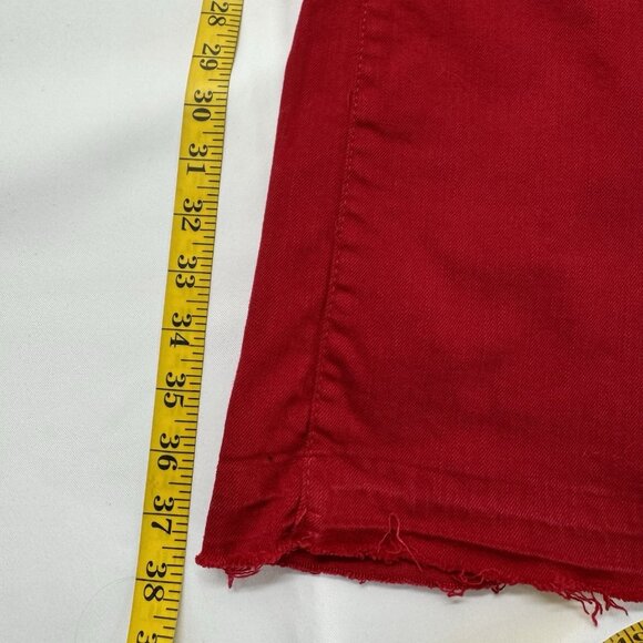 Jordan Craig Mens Martin Stacked Jeans 36 Red Distressed Stretch Skinny Frayed - Picture 9 of 14